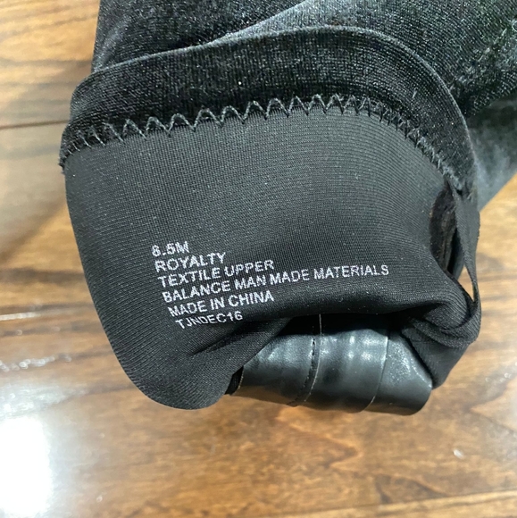 Esprit Black Velvet Chunky Heel Ankle Boots - Picture 6 of 10